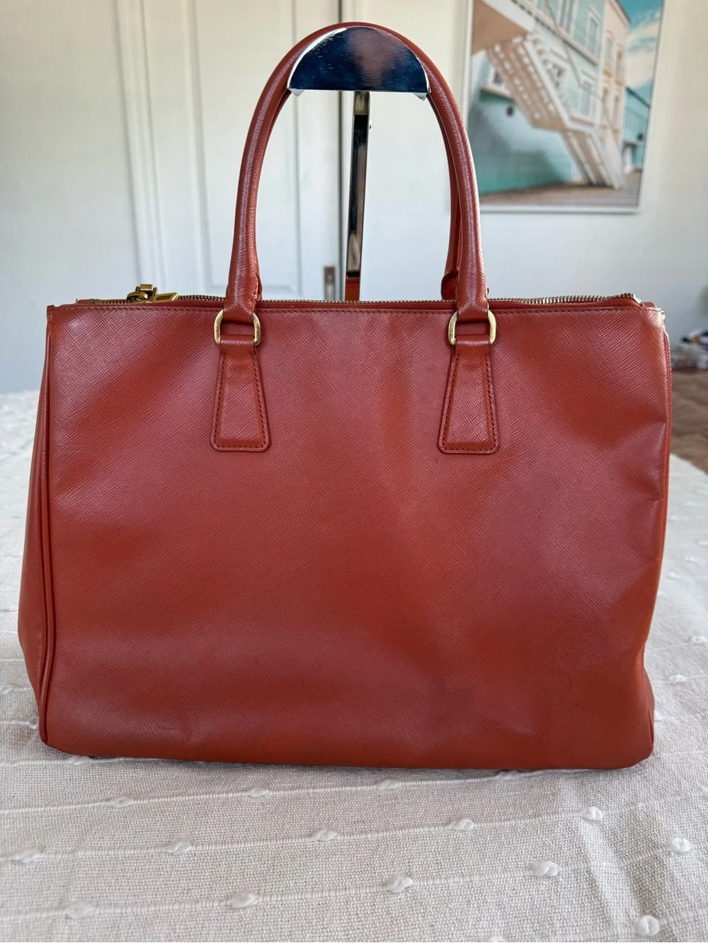 Prada Saffiano Leather bag in Burnt -Orange